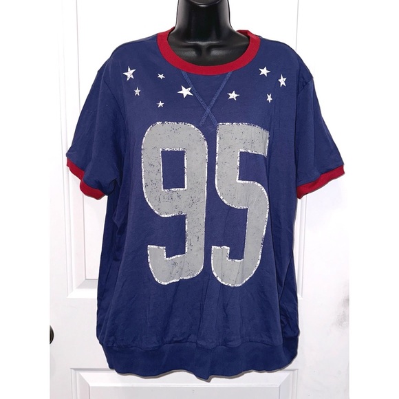 Torrid 95 Classic Cotton Crew Neck Varsity tee - Picture 2 of 6